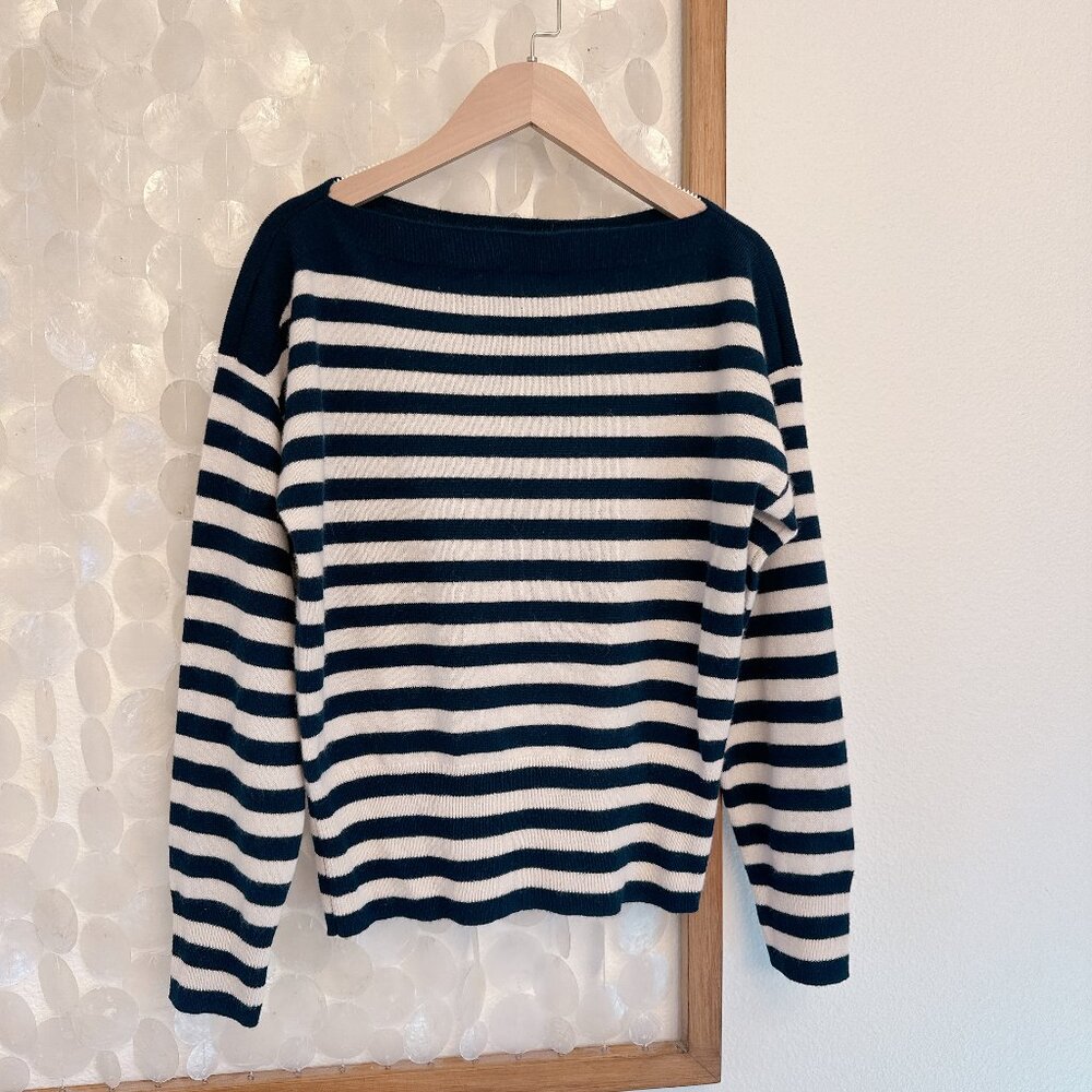 JCrew Cashmere Cropped Boatneck Sweater NWT